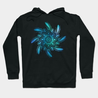 Blue feather mandala Hoodie